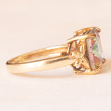 Vintage-Ring aus 9-karätigem Gelbgold mit mystischem Quarz (ca. 3.50 ct), Jahr 2006