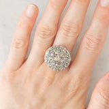 Antiker Patch-Ring aus 18 Karat Gelbgold und Silber mit Diamanten im Rosenschliff (ca. 1.40 ctw), Anfang des 900. Jahrhunderts