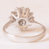 Vintage 14K White Gold Snowflake Ring with Brilliant Cut Diamonds (approx. 0.50ctw), 60s/70s