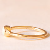 Solitario vintage in oro giallo 9K con opale (0.15ct ca.), anno 1978