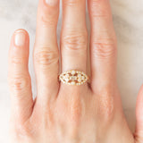Anello vintage in oro giallo 18K con diamanti (0.62ctw ca.), anni ‘70/‘80