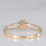 Anello a margherita in oro giallo 9K con diamanti (0.20ctw ca.), anno 1975