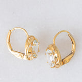 Orecchini vintage in oro giallo 14K con acquamarine (1.60ctw ca.), anni ‘70