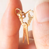 Paar Vintage-Anhänger in Kamm- und Scherenform