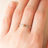 Solitario vintage in oro giallo 9K con diamanti (0.20ctw ca.), anno 1998