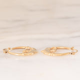 Orecchini Claddagh vintage in oro giallo 9K