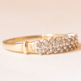 Vintage-Ring aus 9-karätigem Gelbgold mit Diamanten (ca. 0.18 ctw), 70er Jahre