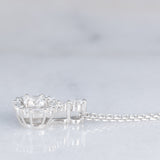 Collana vintage in platino con ciondolo con diamanti (0.47ctw), anni ‘90