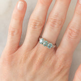 Trilogy in oro bianco 9K con ambligoniti (1.12ctw) e diamanti