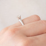 Solitario vintage in stile Art Déco in platino con diamante (0.40ct)