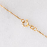 Collana vintage con ciondolo ad anello a margherita in oro giallo 18K con quarzo citrino e diamanti, anni ‘80