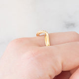 Anello vintage in oro giallo 18K con diamanti (0.20ctw ca.), anni ‘70
