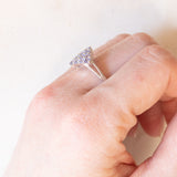 Vintage-Ring aus 9-karätigem Weißgold mit Tansaniten (ca. 0.96 ctw), 2006