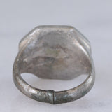 Anello medievale in argento con incisioni di una colomba, XI/XIV secolo d.C.