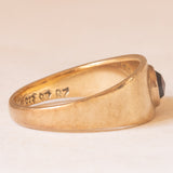 Vintage-Granat-Bandring aus 8 Karat Gelbgold, 80er Jahre