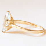 Französischer Vintage-Ring aus 18 Karat Gelbgold mit Aquamarin (ca. 1.50 ct), 60er/70er Jahre