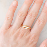 Anello vintage in oro giallo 18K con diamanti (0.20ctw ca.), anni ‘70