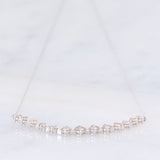 Vintage platinum crescent moon diamond necklace (1ctw)