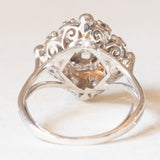 Винтажное кольцо из белого золота 18 карат с бриллиантом бриллиантовой огранки (около 0.57 карата), 70-е годы