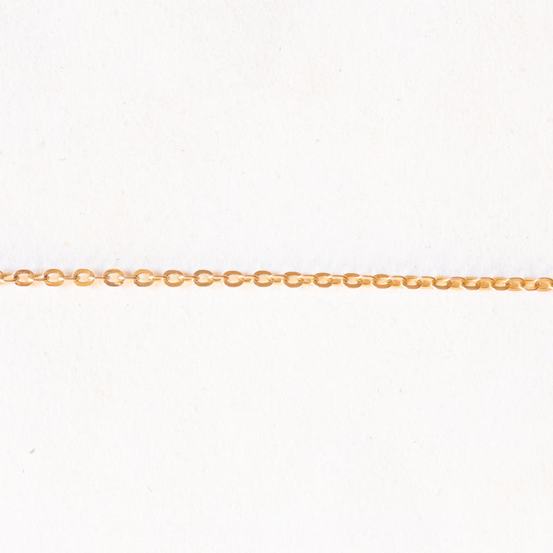 Catenina con maglia a rolò vintage in oro giallo 14K, anni ‘70