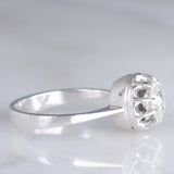 Solitario in oro bianco 18K con diamante di taglio vecchia miniera (0.97ct ca.)