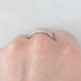 Bague vintage en or blanc 9 carats avec diamants taille brillant (environ 0.12 ct), années 90