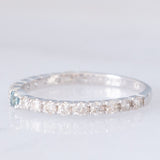 Mezzo eternity vintage in oro bianco 18K con alessandrite (0.06ct) e diamanti (0.45ctw), anni ‘2000