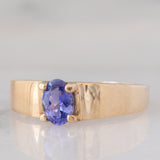 Solitario vintage in oro giallo 9K con tanzanite (0.70ct ca.)