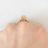 Anello da cocktail vintage in oro giallo 9K con quarzo citrino (2.20ct ca.) e diamanti, anno 2010