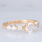 Anello vintage in oro giallo 18K con diamanti (0.51ctw), anni ‘90