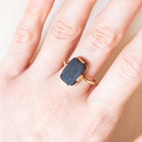 Vintage-Onyx-Ring aus 14-karätigem Gelbgold, 60er Jahre