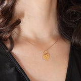 Herzförmiger Vintage-Anhänger zum Einbrechen aus 18-karätigem Gelbgold