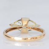 Anello da cocktail vintage in oro giallo 8K con quarzo citrino di taglio marquise (1.70ct ca.), anni ‘70/‘80