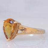 Anello da cocktail vintage in oro giallo 9K con scapolite (1.36ct ca.)
