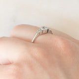 Anello Art Déco in oro bianco 14K con diamanti (0.28ctw ca.), anni ‘30