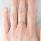 Anello antico in oro giallo 18K e platino con diamanti (0.09ctw ca.), anni ‘10/‘20