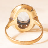 Винтажное коктейльное кольцо из желтого золота 8 карат с синтетической синей шпинелью (около 3.50 карата), 60-70-е гг.