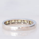 Riviera vintage in oro bianco 9K con zaffiri gialli sintetici (0.54ctw)
