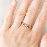 Anello “keeper” vintage in oro giallo 9K