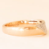 Vintage 14K Rose Gold Pavé Brilliant Cut Diamond Ring (0.26ctw)