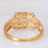 Anello vintage in oro giallo 9K con sfeni (1.52ctw)