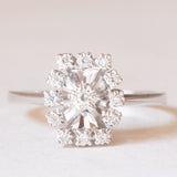 Vintage-Diamantring aus 18-karätigem Weißgold (ca. 0.08 ctw), 70er/80er Jahre