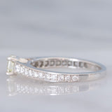 Anello vintage in platino con diamanti per un totale di 0.62ct (centrale di taglio ottagonale e di 0.33ct), anni ‘90