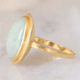 Anello vintage in oro giallo 18K con giada (8.50ct ca.), anni ‘70