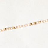 Vintage-Halskette mit weißen Perlen und Perlen aus 9-karätigem Gelbgold und Verschluss aus 9-karätigem Gelbgold, 50er/60er Jahre