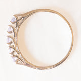 Veretta vintage in oro bianco 9K con ioliti (0.25ctw ca.), anno 2006