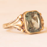 Vintage-Ring aus 8-karätigem Gelbgold mit grünem Spinell (ca. 3 Karat), 60er Jahre