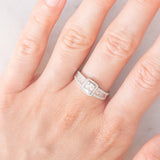 Anello a fascia vintage in platino con diamanti (0.50ctw), anni ‘80