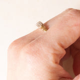Vintage-Ring aus 9-karätigem Gelbgold mit Diamanten (ca. 0.18 ctw), 70er Jahre