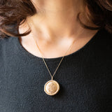 Vintage-Fotorahmen-Charm aus 9 Karat Gelbgold vergoldetem Metall, 50er/60er Jahre